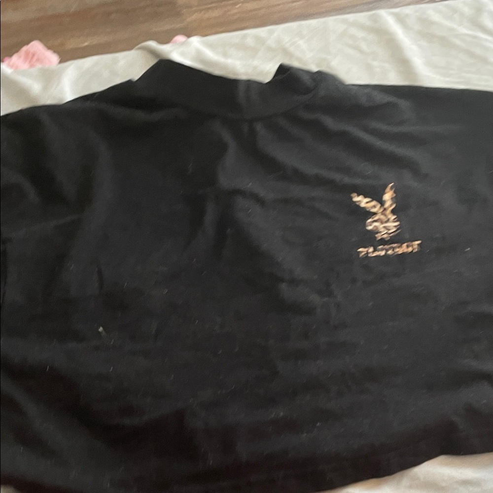 PLAYBOY Black Top with Gold Logo